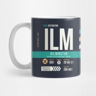 Wilmington (ILM) Airport Code Baggage Tag Mug